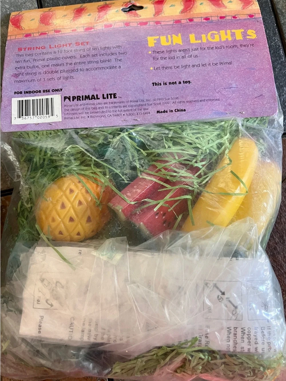 Vintage 90's New in sealed pack tutti fruity/ grass w/lites. Optional 2nd used